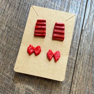 Handcrafted Polymer Clay Pierced Studs